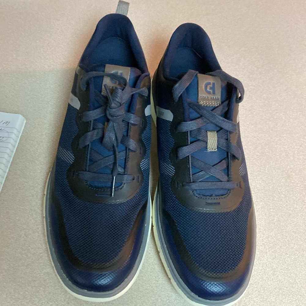 NWOT Men’s Cole Hahn 11M Navy/Truffle/Ivory Sneakers—Generation Zero Grand TXT - Picture 9 of 9